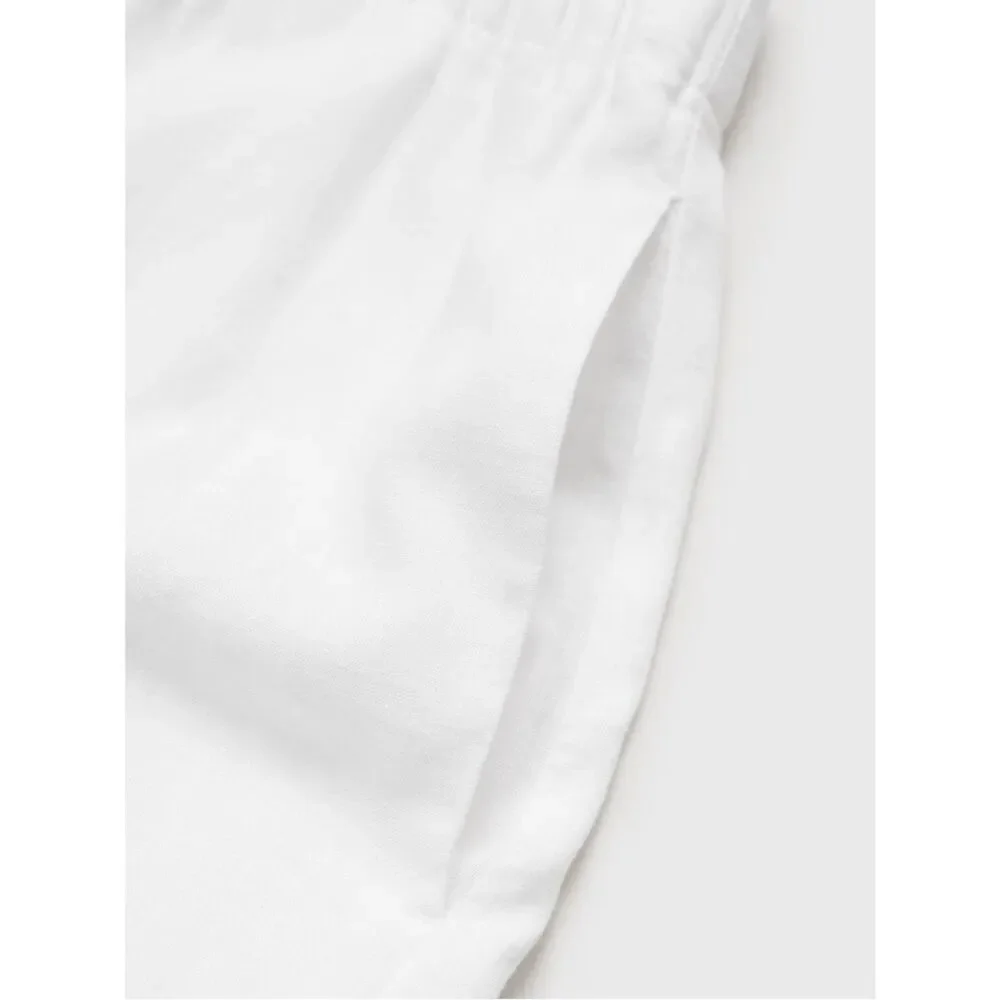 Mango Co-Ord Linen Set Flowy Pants and Blouse New